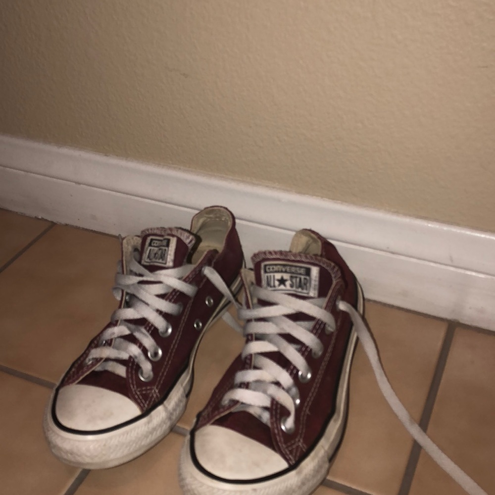 Red/maroon converse